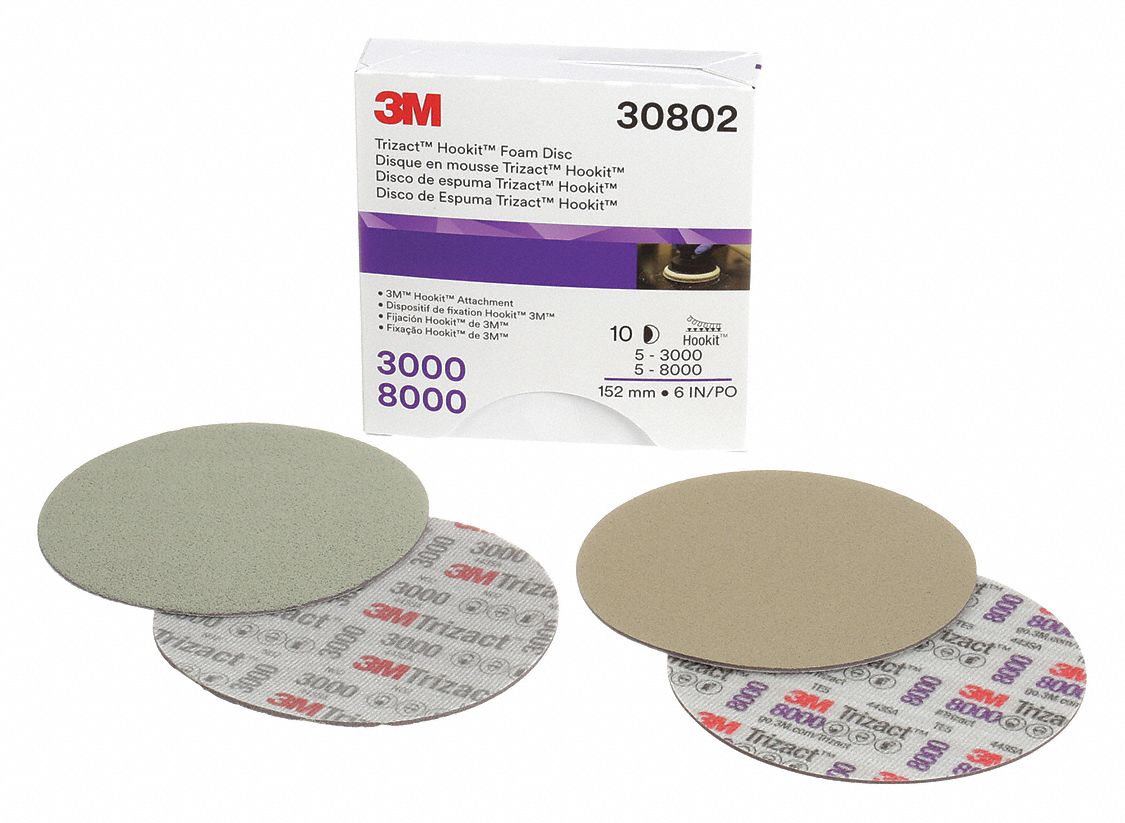 3M Polishing Pad, Foam, 6" Size, PK10 55EE1430802 Grainger