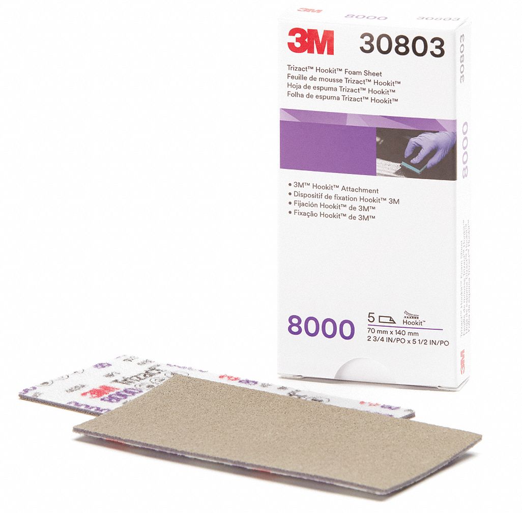 Abrasive Sheet Foam 70mm x 140mm Sz PK5