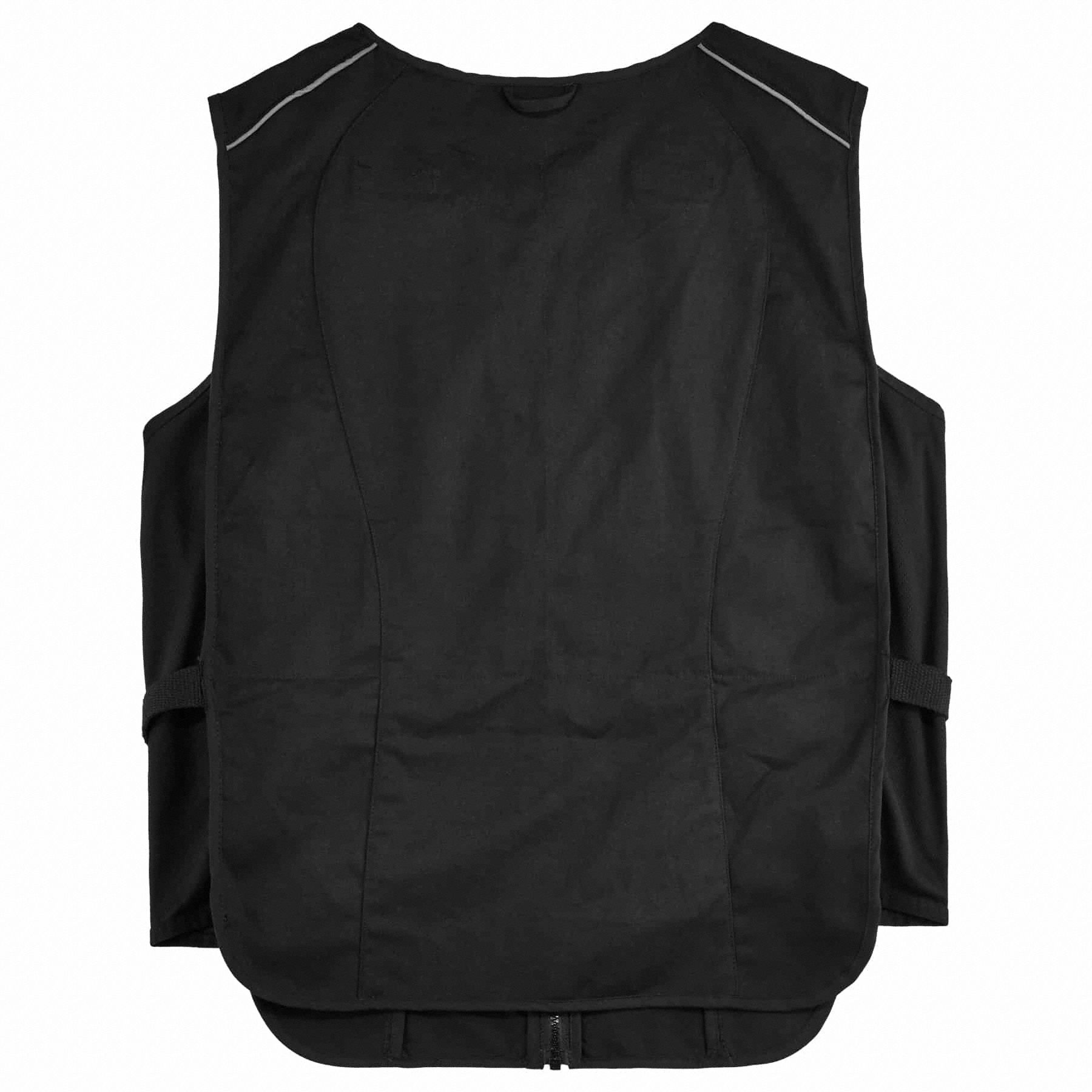 ERGODYNE Cooling Vest Cold Pack Inserts, XL, Black, Cotton/Polyester