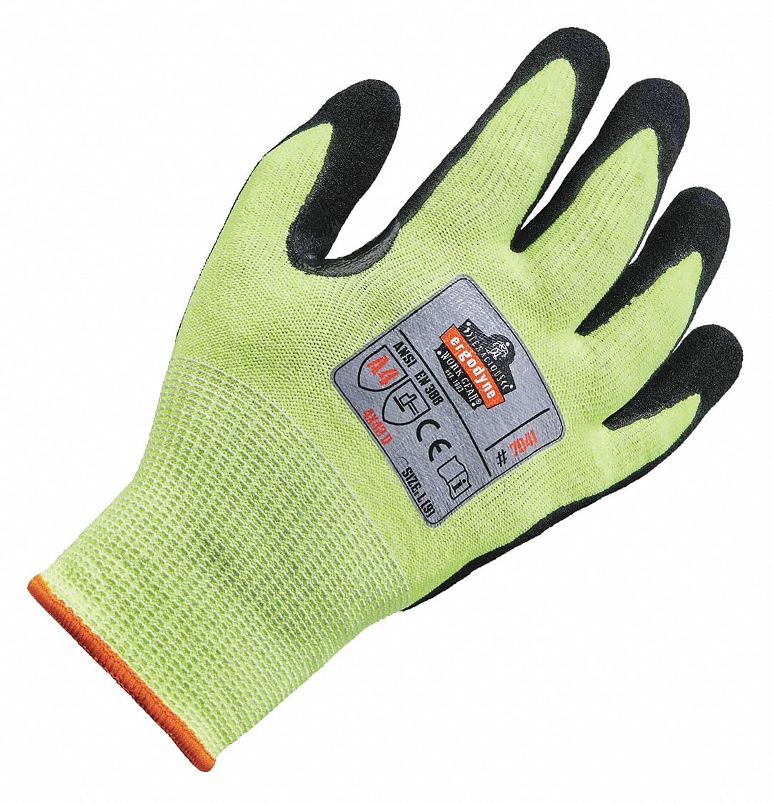 Coated Gloves, Nitrile, Dry/Oily/Wet, L, PR