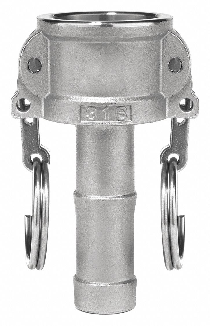 CAM AND GROOVE COUPLING, HOSE SHANK, 2 IN, TYPE C, 316 STAINLESS STEEL/BUNA-N, 250 PSI