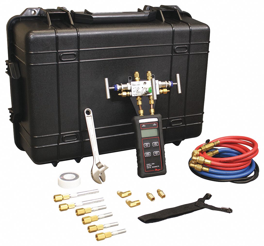 DWYER INSTRUMENTS Digital Hydronic Manometer Kit, 100 psi 55EH72490A