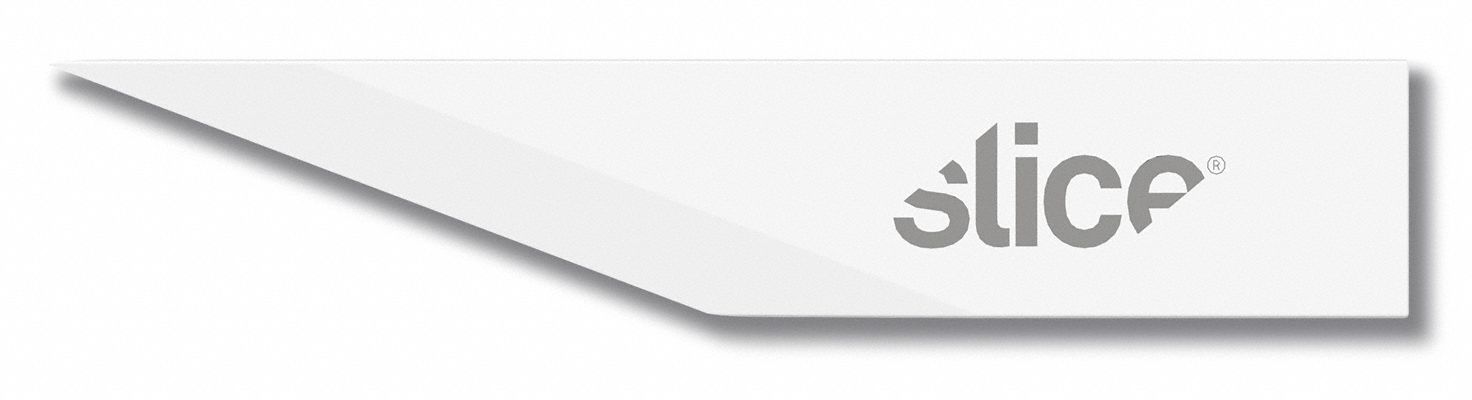 Craft Blade: 1 1/4 in Blade Lg, 0.82 mm Blade Thick, Ceramic, 1/4 in Blade Wd, Angled, 4 PK