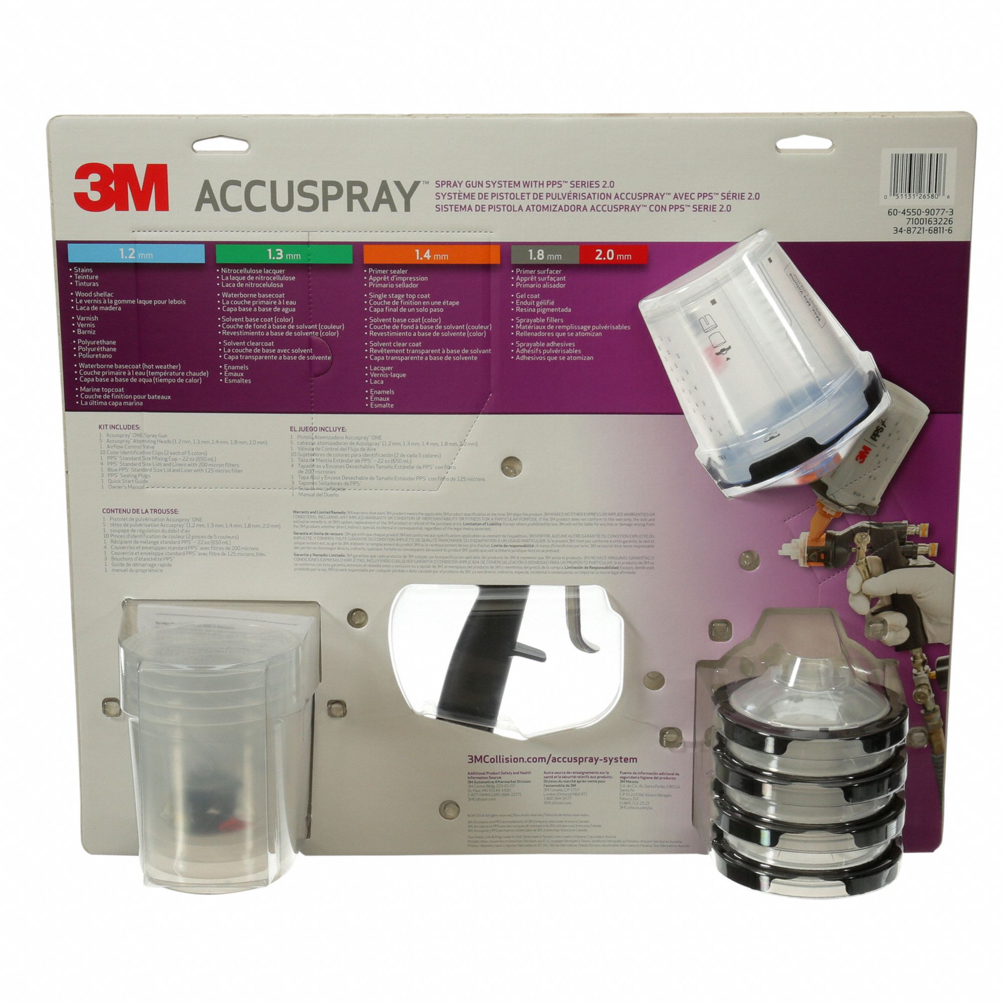 3M Conventional Spray Gun Kit 12 in Pattern Size, 22 oz Cup Capacity