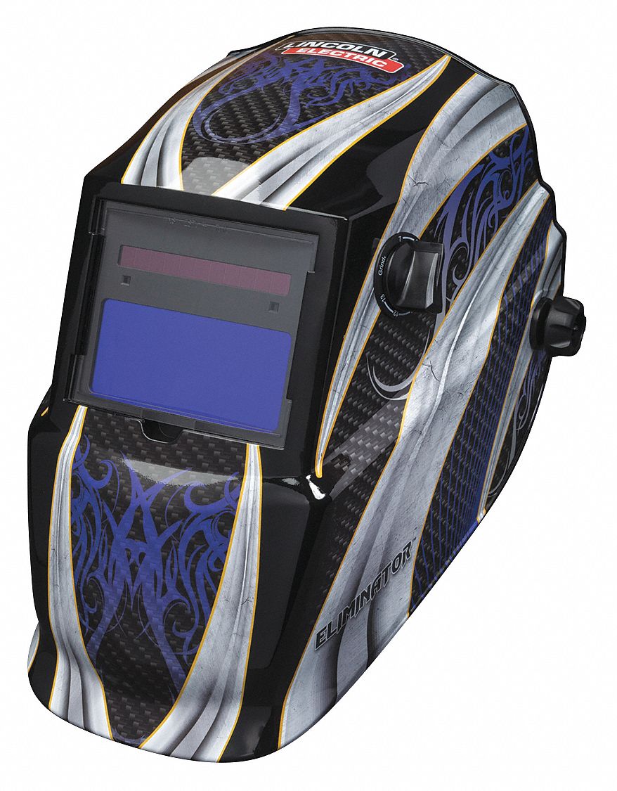 LINCOLN ELECTRIC Welding Helmet AutoDarkening, 2 Arc Sensors, Green