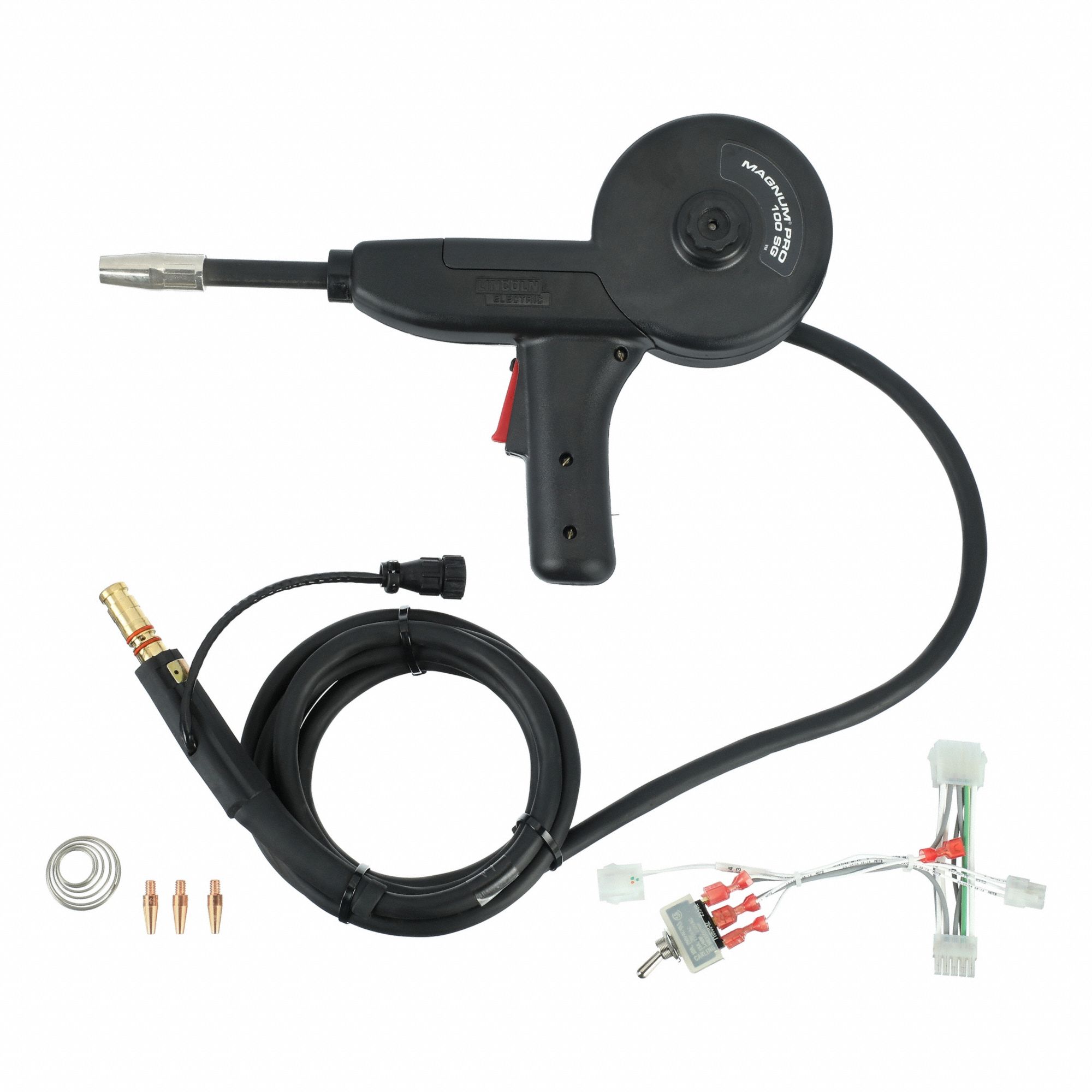 Spool Gun: Magnum Pro 100SG, 130 A Max Amperage, 0.035 in, 10 ft Cable Lg