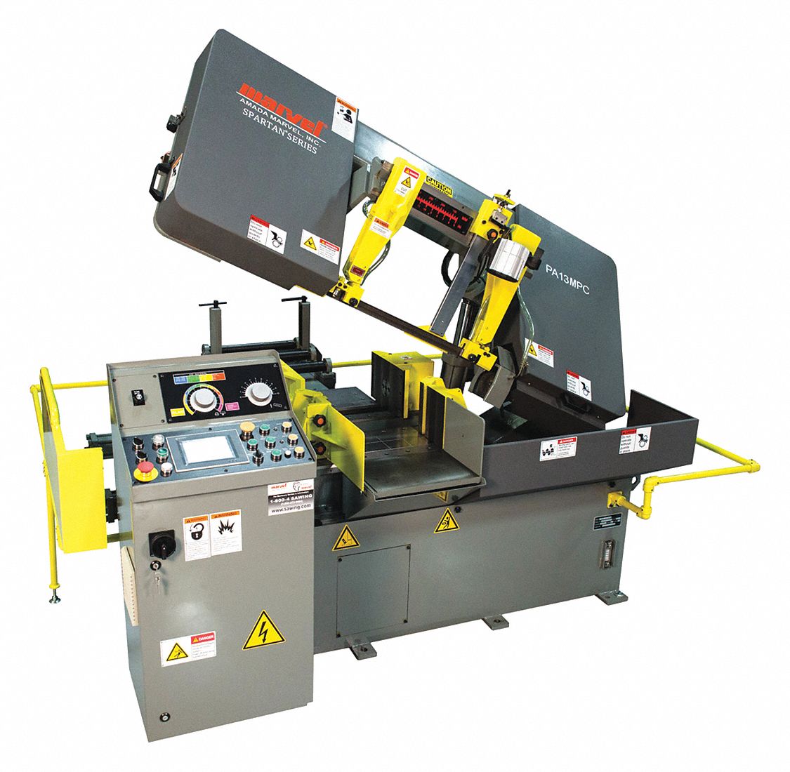 Band Saw: Horizontal, 230V AC, 13 in x 14 in, 60 to 330, 0°, 3 Phase