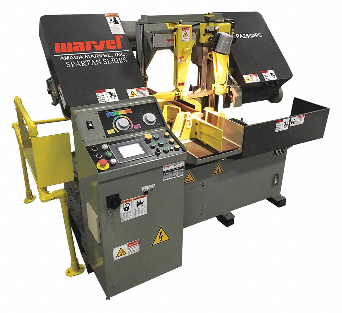 Band Saw: Horizontal, 230V AC, 12 in x 10 1/4 in, 65 to 330, 0°, 3 Phase