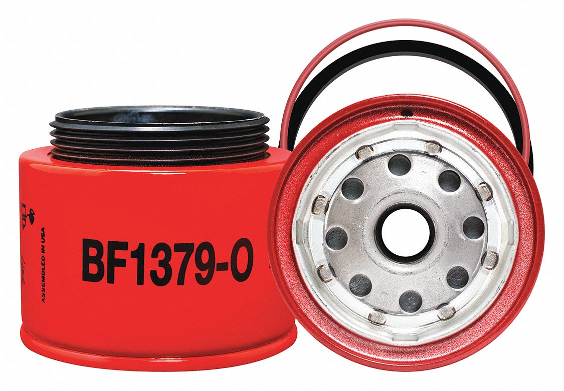 Fuel Filter: Spin-On, 3 1/16 in Outside Dia, M18-1.50 Thread Size, Cellulose, Kubota