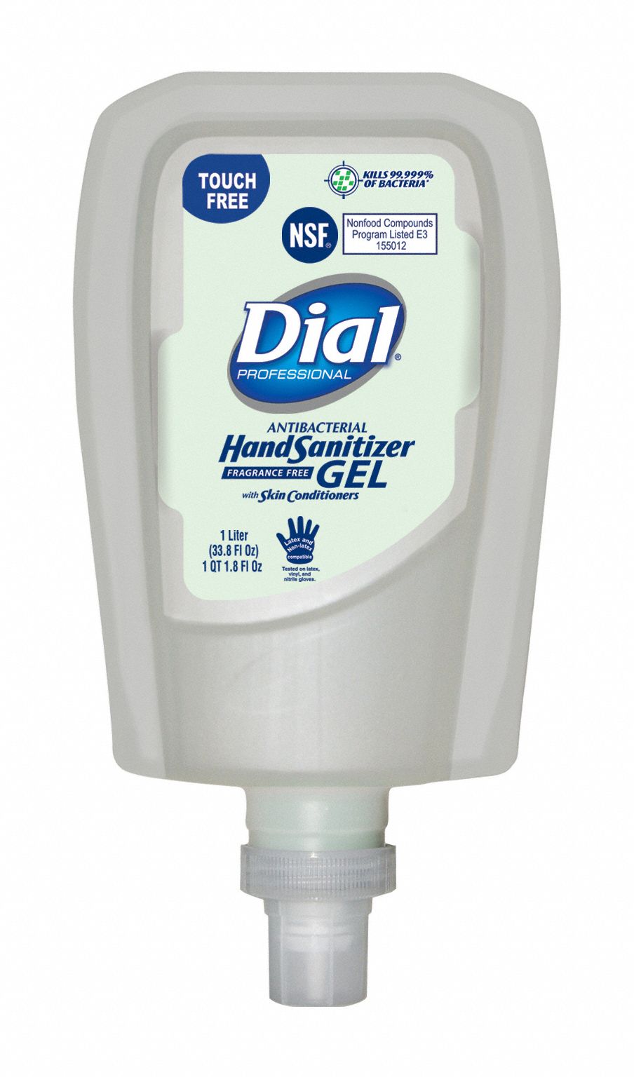 DIAL Hand Sanitizer Squeeze Bottle, Gel, 1,000 mL Size, Unscented