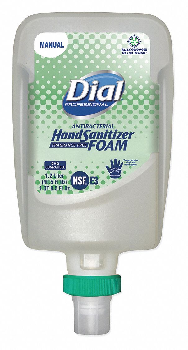 Dial Hand Sanitizer 1 0 Ml Squeeze Bottle Foam Dial Professional Pk 3 55ep09 Grainger