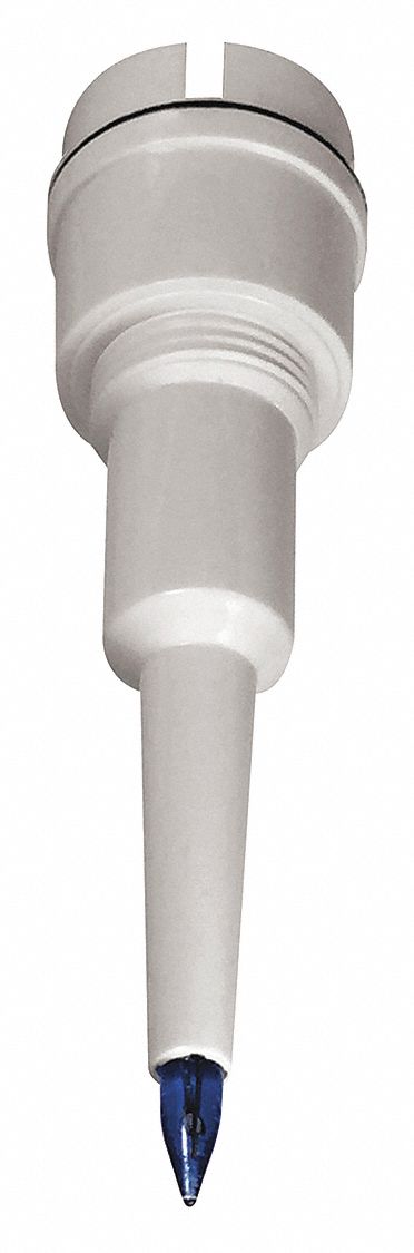 Replacement pH Sensor: pH, Single, Spear, ABS Plastic, 3 in Overall Lg, 32°F Op Temp - Min