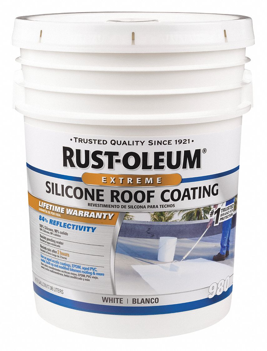 RUSTOLEUM Roof Coating, 4.75 gal., White 55ER12308663 Grainger