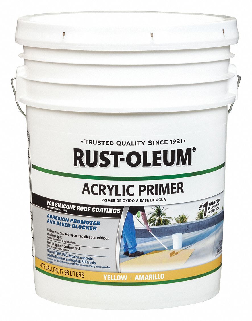 RUST-OLEUM Roof Primer, 4.75 gal., Yellow - 55ER11|345476 - Grainger