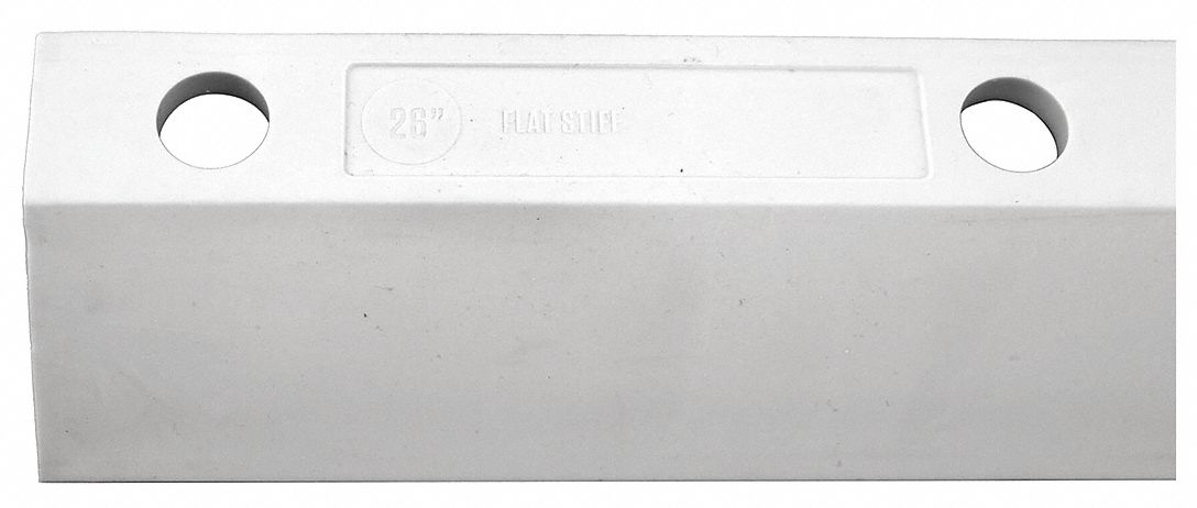 Squeegee Blade: 26 in Overall Lg, Rubber, Flat Stiff