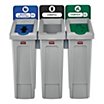 Slim-Profile Rectangular Plastic Recycling Stations image