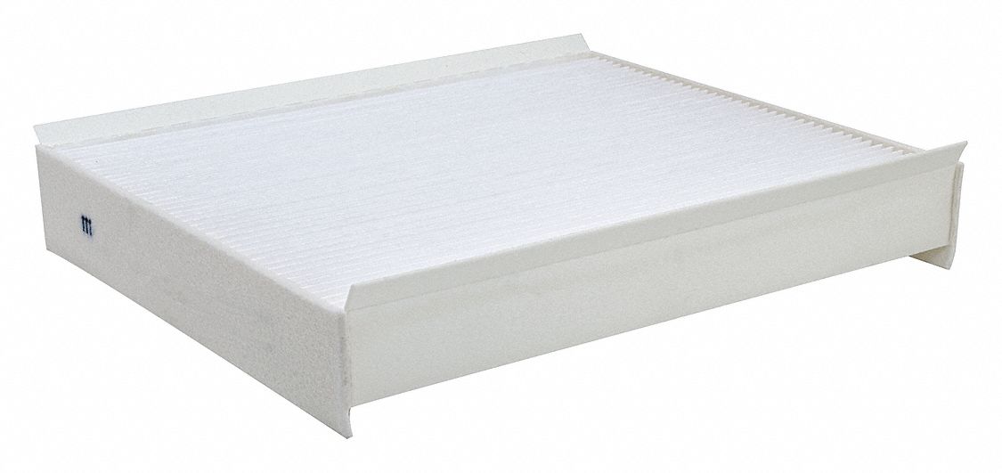 AUTOMOTIVE AIR FILTER, PANEL, CABIN AIR FILTER, RECTANGULAR, CELLULOSE/PAPER, 10-5/32 IN