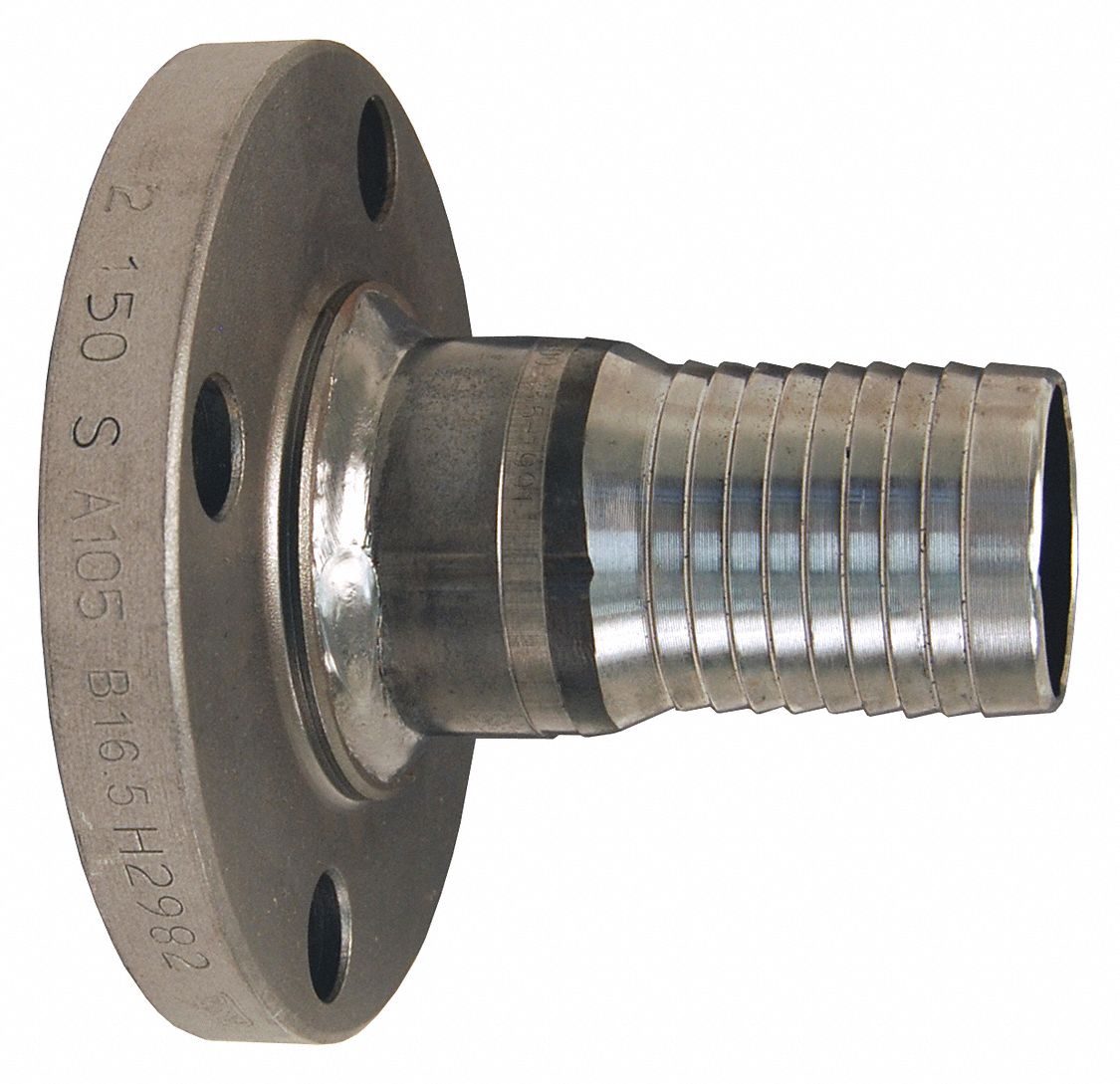 For 10 In Hose I.D., Steel X Steel, Barbed Hose Fitting - 55EU44|FST100 ...