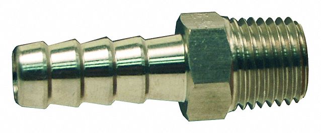 Barbed Hose Fitting: For 3 in Hose I.D., 316 Stainless Steel x 316 Stainless Steel, No Knurl