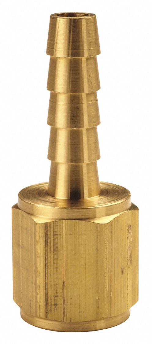Barbed Hose Fitting: For 1 in Hose I.D., Hose Barb x NPTF, Male x Female, Hex