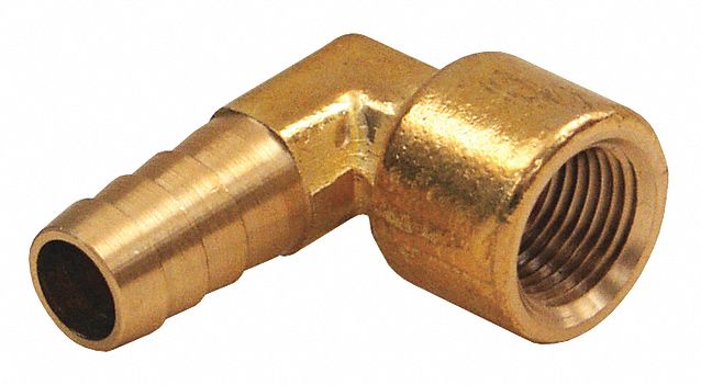 Barbed Hose Fitting: For 1/2 in Hose I.D., Hose Barb x NPTF, Male x Female