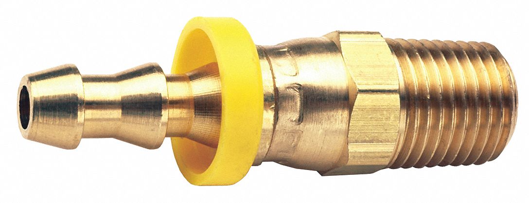 PUSH-ON HOSE FITTING,1/2 IN BARB SZ,NPTF