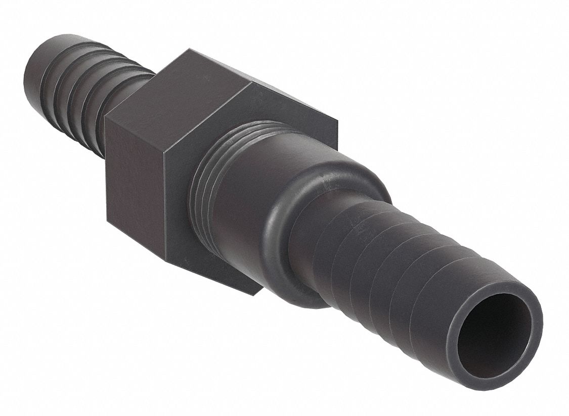 Short Shank Fire Hose Cplg, Hex, 1" NPSM