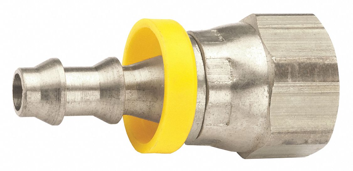 PUSH-ON HOSE FITTING,3/4 IN BARB SZ,UNF