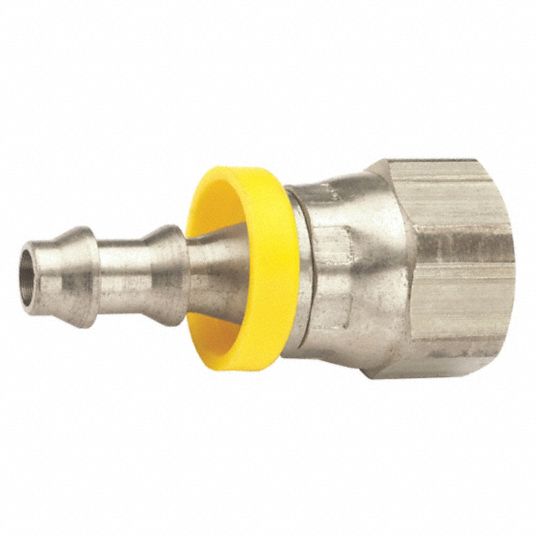 Hose Barb x UNF, 3/4 in x 3/4 in Fitting Size, Push-On Hose Fitting -  55EV71