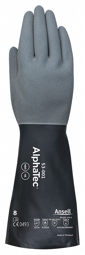 K2209 ChemResistantGloves Blk Gry 11 PR