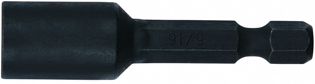 Nutsetter: Nutsetter, Imperial, 5/16 in Fastening Size, Hex, 1/4 in Shank Size, Impact Rated