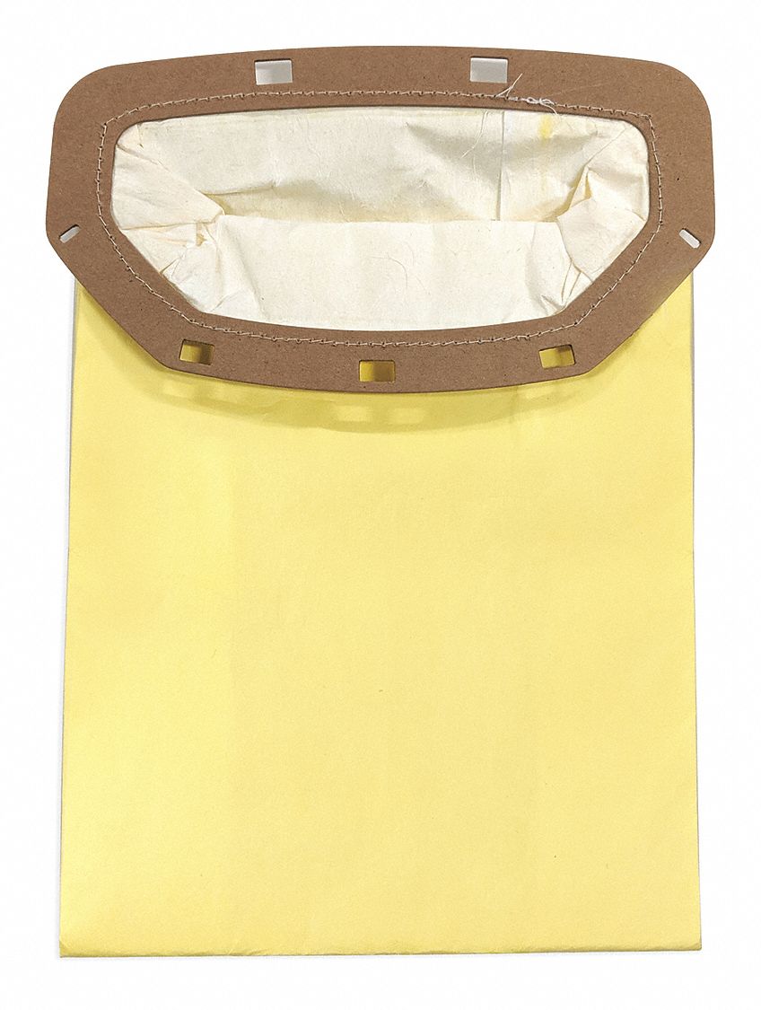 Open Collar Vacuum Bag: Fits Hoover Commercial Vacuum Brand, Dry, Paper, 10 PK