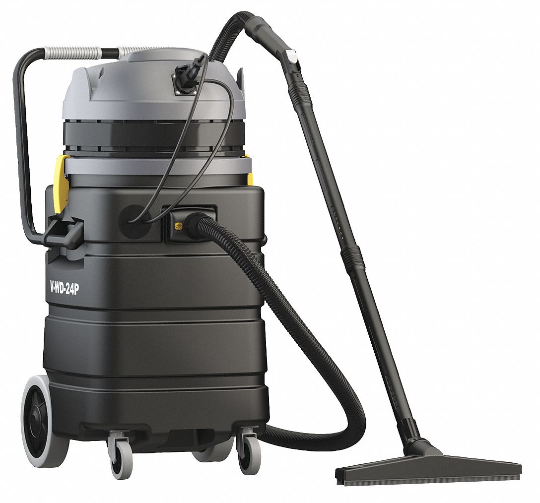 TENNANT Shop Vacuum, 24 gal Tank Size, 118 cfm, 1 1/4 in Vacuum Hose