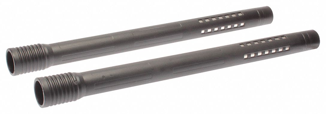 Vacuum Wand Set: Chrome, For 1 1/4 in Hose Dia, 21 5/8 in Lg, 4 1/8 in Wd, 2 7/8 in Dp, Std