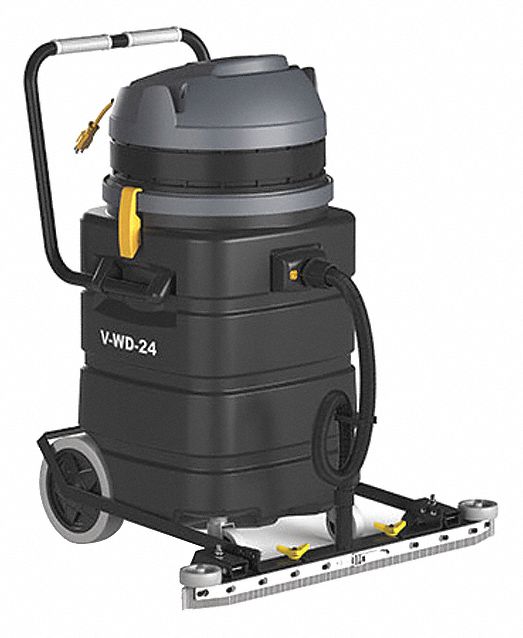 Shop Vacuum: 24 gal Tank Size, Plastic, 1 in Vacuum Hose Dia, 16 ft Hose Lg, Wet/Dry, Std