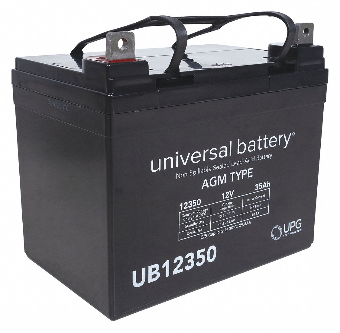 Universal Battery Non Spillable Sealed Battery 35ah 12v 55ez22 Ub Grainger