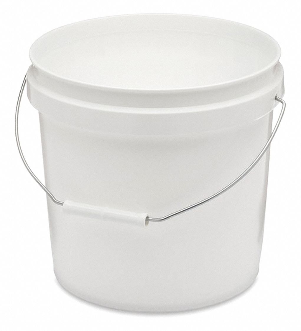 QORPAK Gal Plastic Round Pail White EZ Grainger