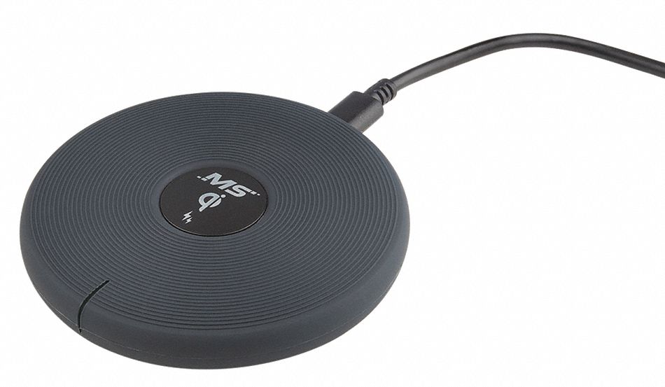 MOBILESPEC Wireless Charging Pad, Black 55FA19MBS04100 Grainger