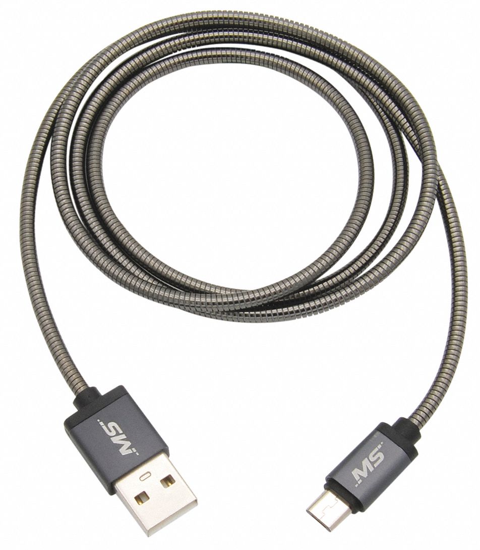 MOBILESPEC 3 ft Charger/Sync USB Cable, A Male to 5 Pin B Micro Male