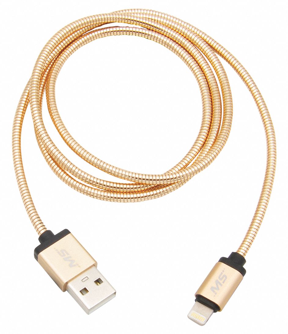 MOBILESPEC 3 ft Charger/Sync USB Cable, A Male to Lightning(R) Male