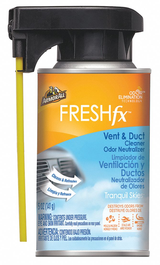 ARMOR ALL Air Freshener Spray, Tranquil Skies, Black/Orange 55FC1618546 Grainger