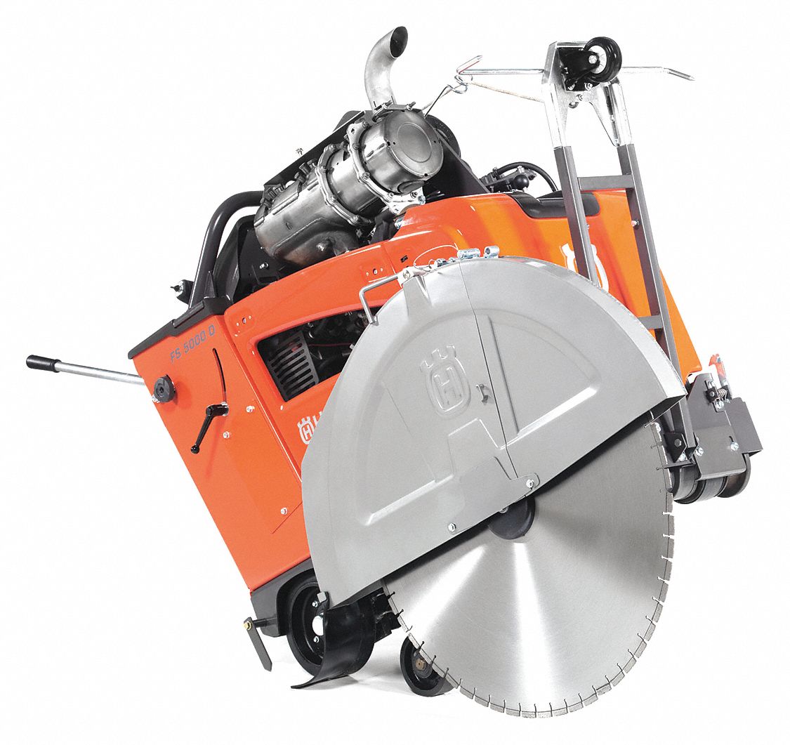 HUSQVARNA Demolition, Wet, WalkBehind Concrete Saw, 30 in Blade Dia