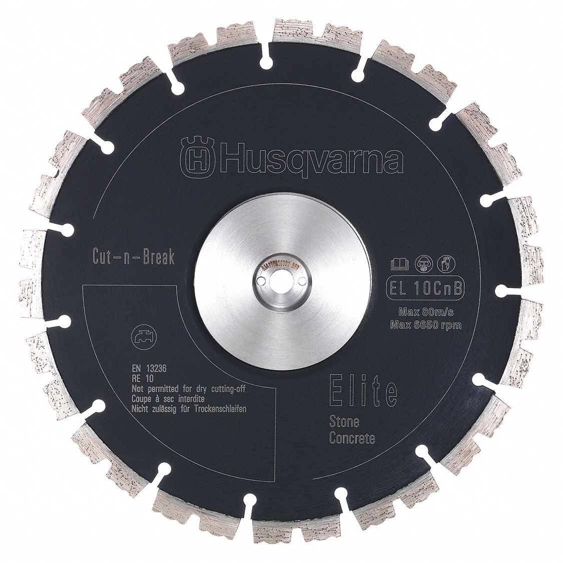 Diamond Saw Blade: Concrete, 9 in Blade Dia., 1 in Arbor Size, Wet, For Power Cutter