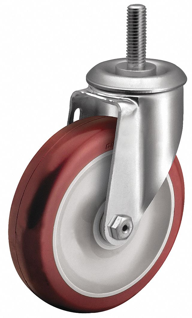 COLSON, 5 in Wheel Dia., 250 lb, General Purpose Threaded Stem Caster