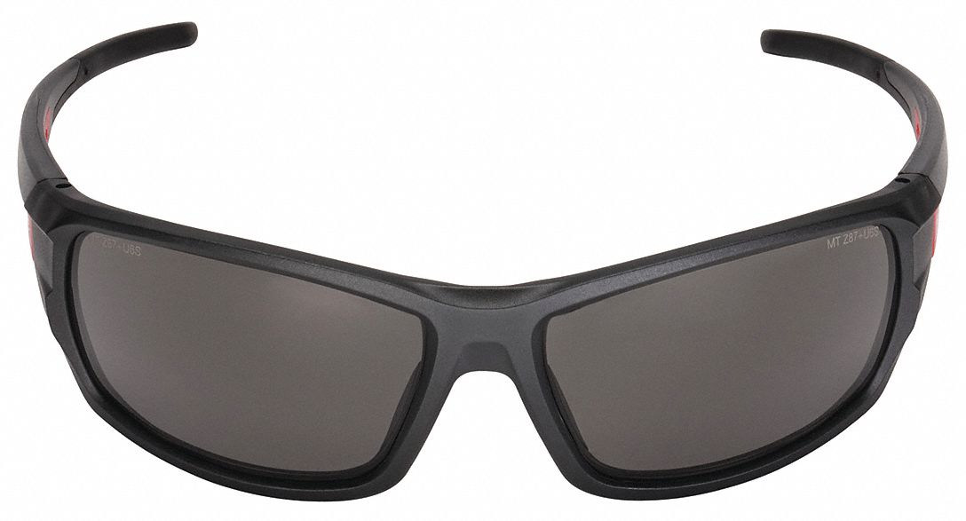 MILWAUKEE Safety Glasses, Black Frame, Smoke Lens 55FE9748732025