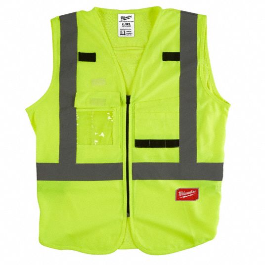 MILWAUKEE, ANSI Class 2, U, High-Visibility Vest - 55FF10