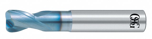 Corner Radius End Mill: Carbide, DLC Coated, 2 Flute, 1" Mill Dia, 1-1/2" LOC, 0.03" Rad, 4" OAL