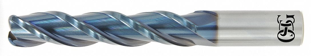 Square End Mill: Carbide, DLC Coated, 3 Flute, 1" Mill Dia, 1-1/2" LOC, 4" OAL