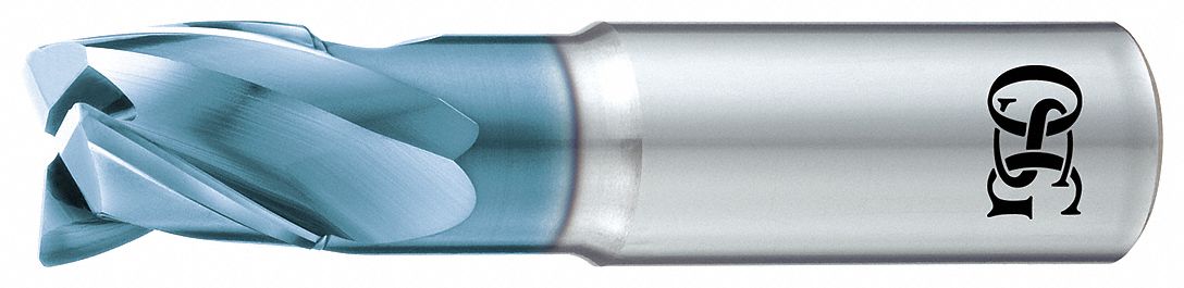 Square End Mill: Carbide, DLC Coated, 3 Flute, 1" Mill Dia, 1.523" LOC, 4" OAL