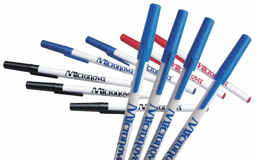 Cleanroom Pen: Blue, Irradiated, 1 mm Pen Tip, Capped, 100 PK